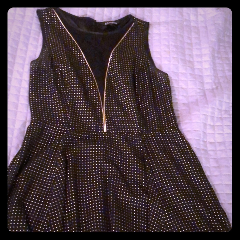 Express Party Dress With Sheer Panel